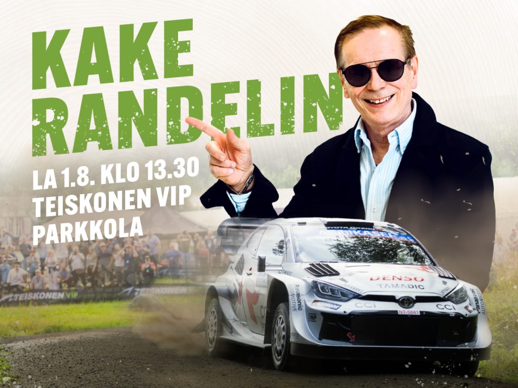 Kake Randelin saapuu Teiskonen VIP Parkkolaan! Ostaessasi siis VIP-lipun Parkkolaan la 1.8. pääset seuraamaan tämän legenda-artistin keikkaa JA nauttimaan rallista. Mikä olisikaan parempi tapa juhlistaa 75-vuotiasta Suomen MM-rallia! Lue lisää ja varaa.